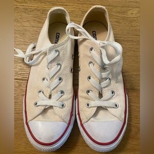 Converse All Star Cream Canvas Sneakers kids 1.5 VGUC